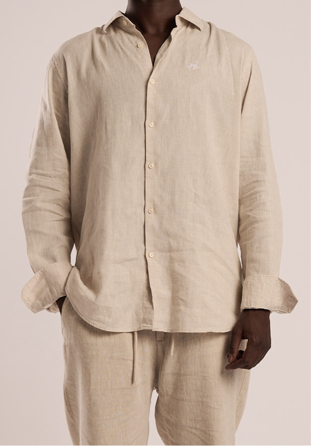 Camisa Lino Beige