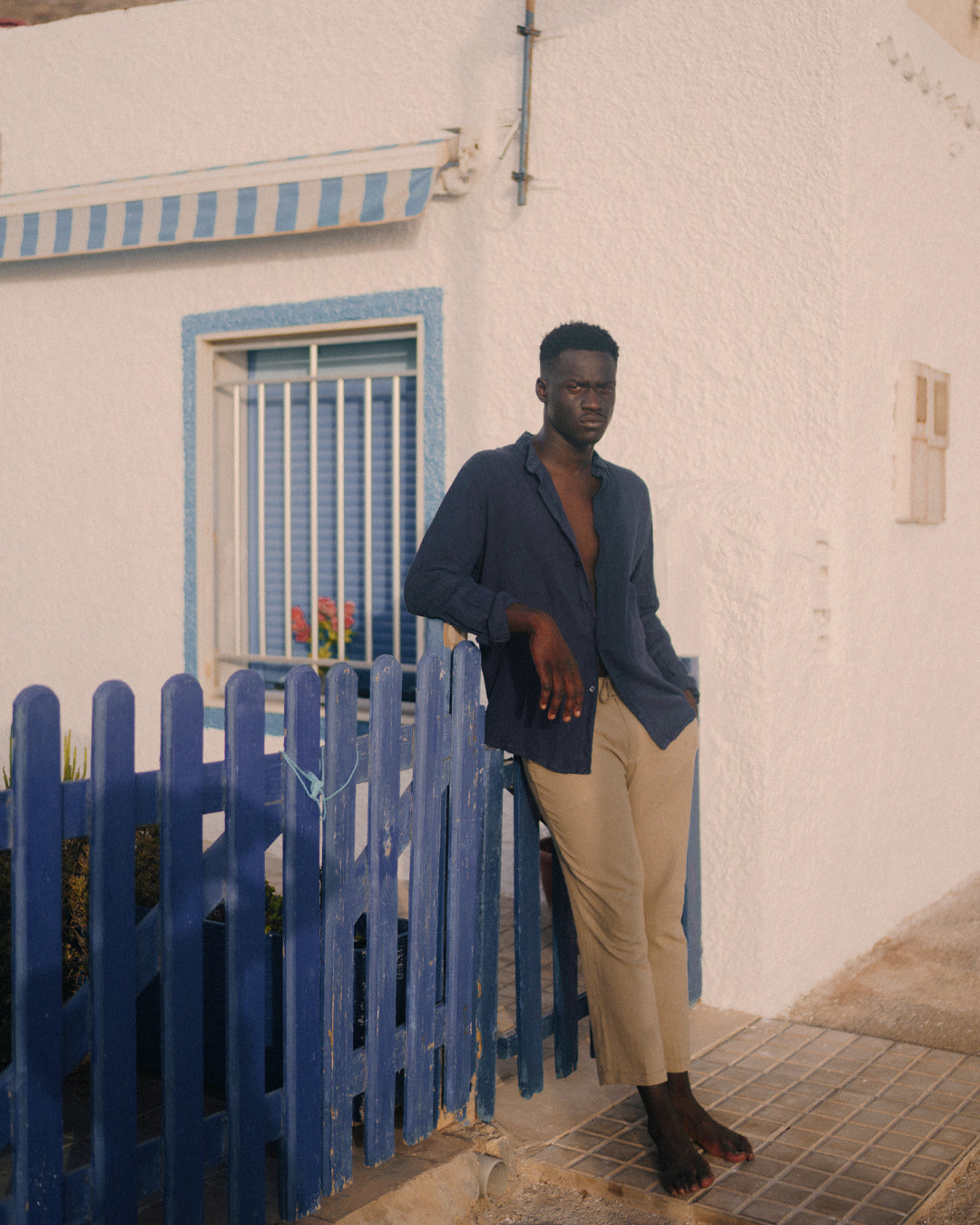 Camisa Lino Azul