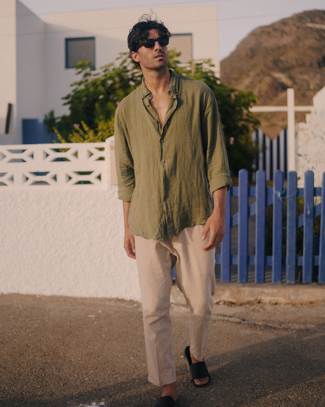 Pantalón Lino Beige