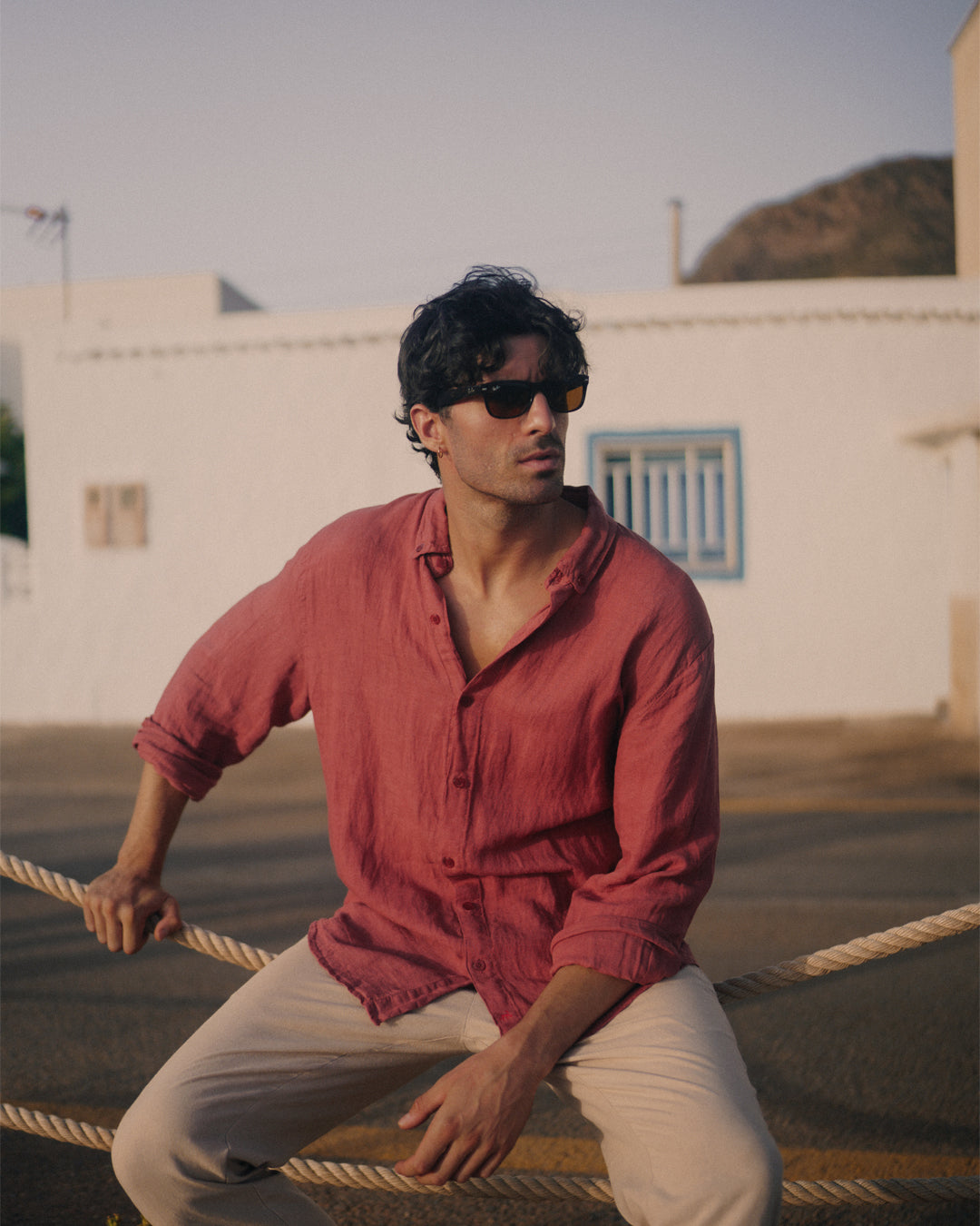 Camisa Lino Roja
