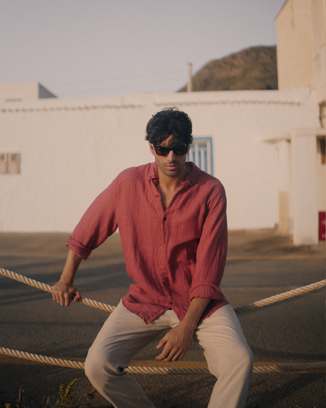 Camisa Lino Roja