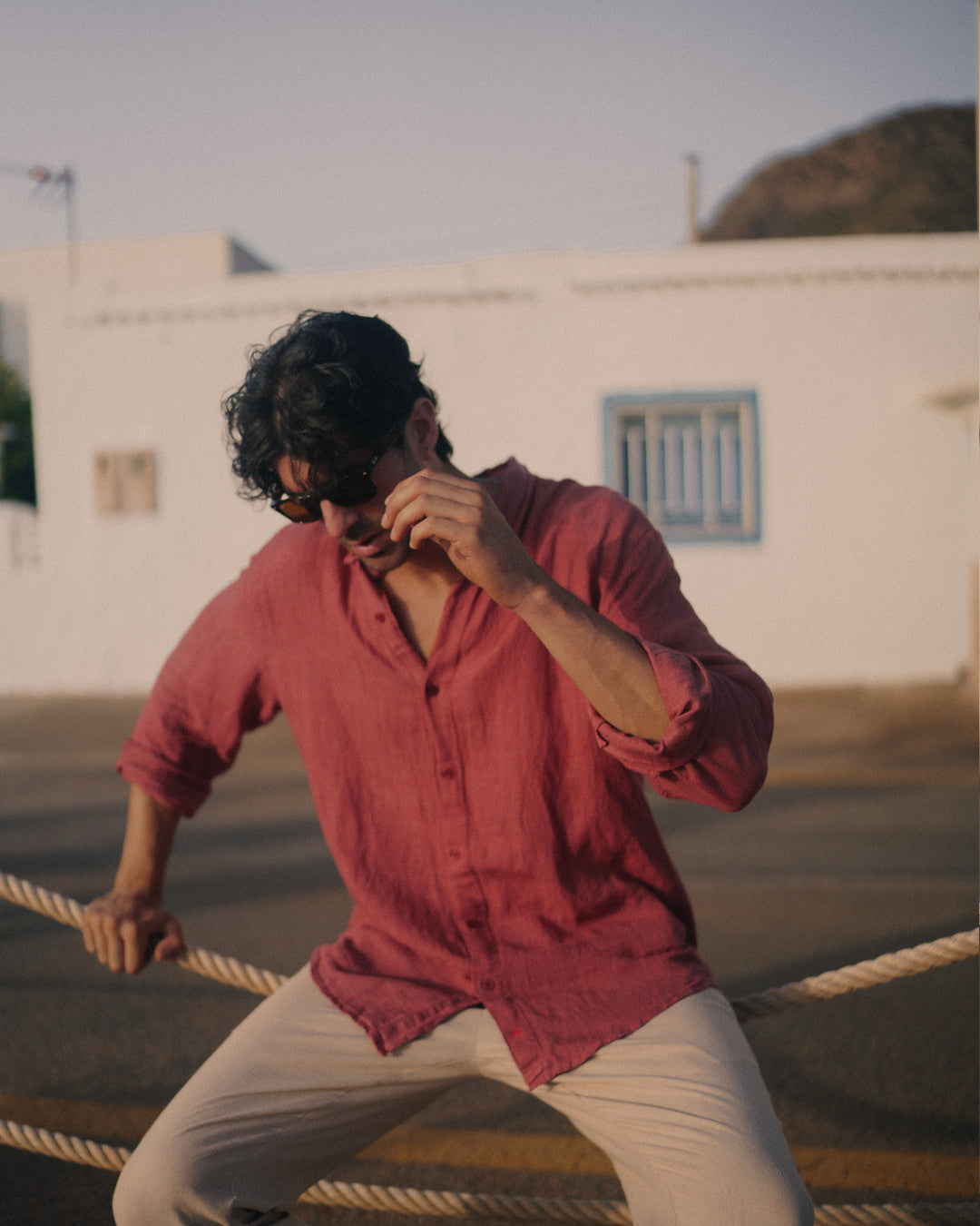 Camisa Lino Roja