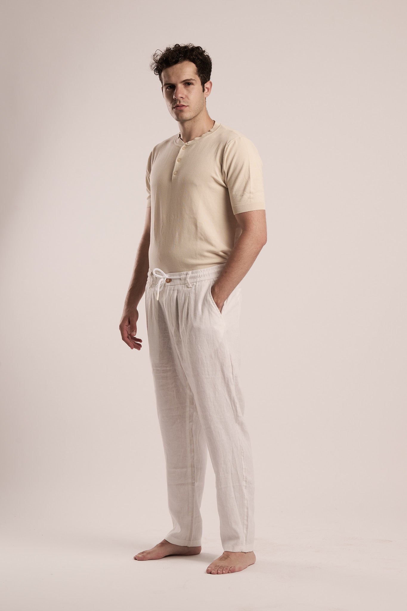 Polo Hilo Beige