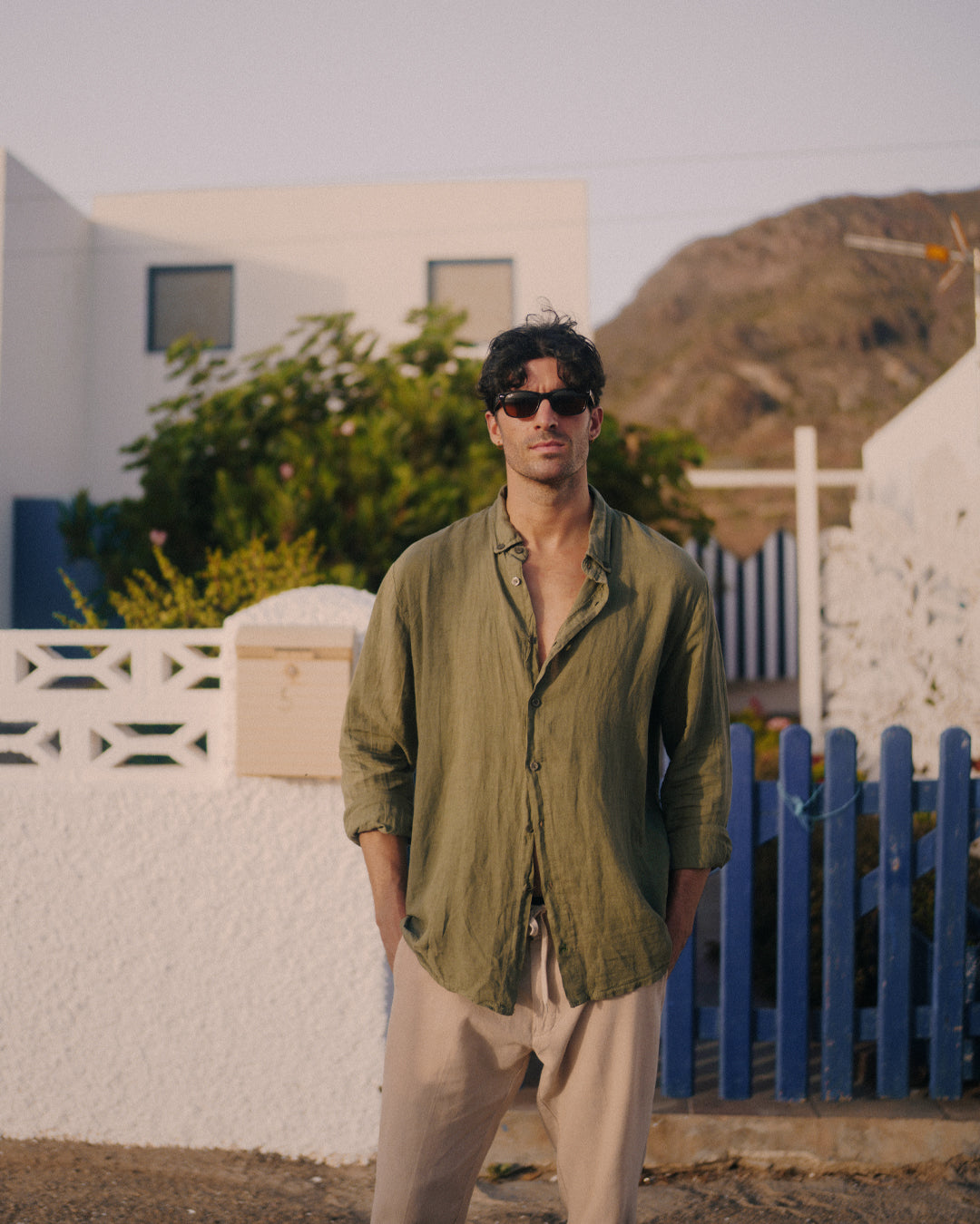 Camisa Lino Verde