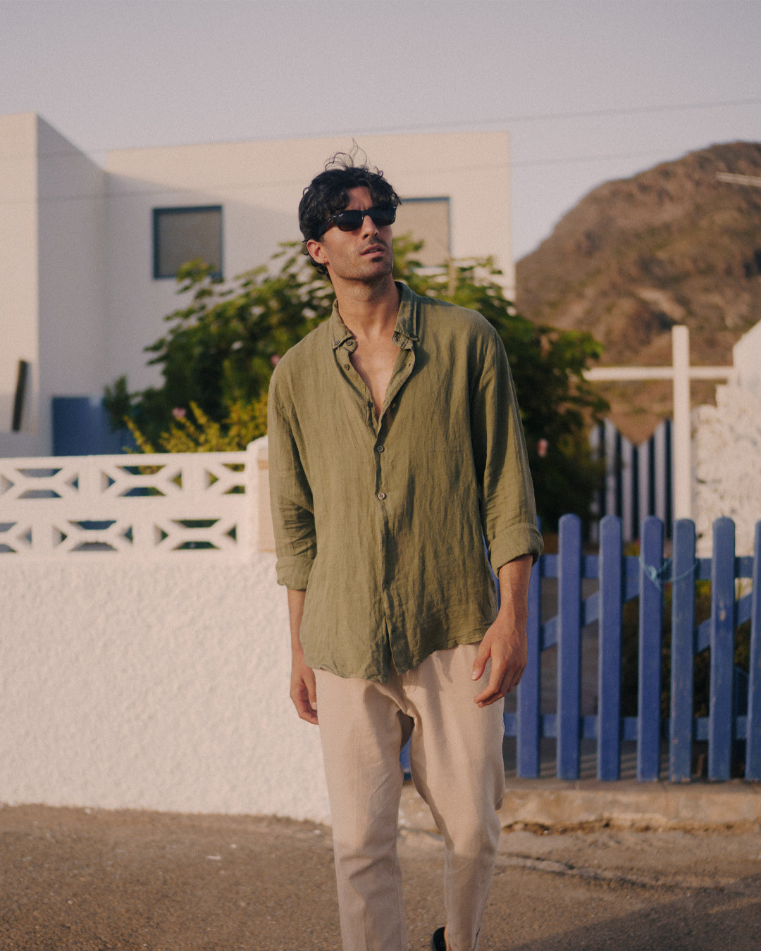 Camisa Lino Verde