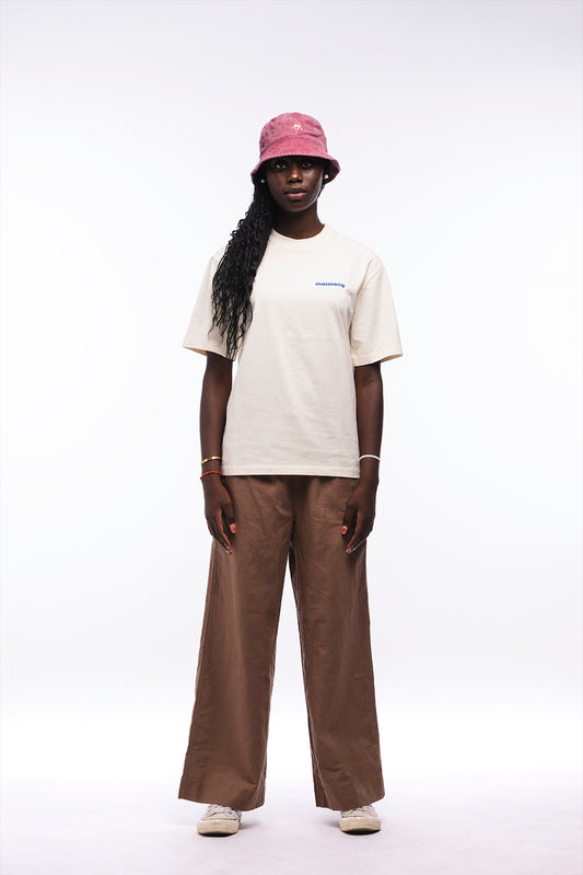 Pantalón Wide Lino Chocolate