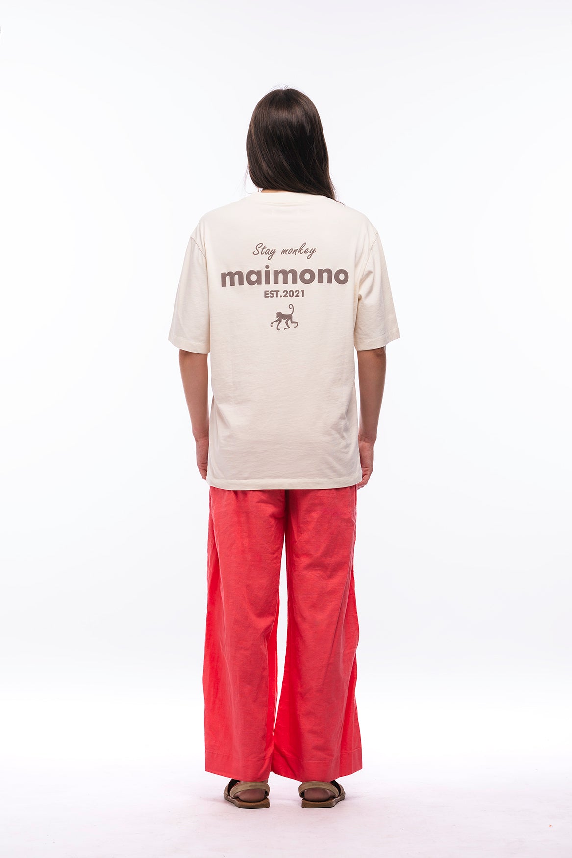 Pantalón Wide Lino Coral