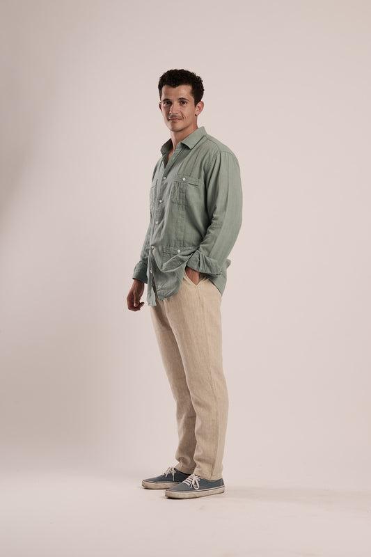 Guayabera Verde Agua